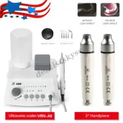 Dental LED Ultrasonic Piezo Scaler for EMS Woodpecker +2Pcs LED Scaler Handpiece