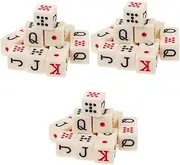 BRIGHTFUFU 3sets Dice Set Poker Chips Liars Dice Acrylic Perfect for Party Games 15pcs*3
