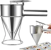 Pancake Syrup Dispenser – Non-Drip Baking Funnel for Cakes and Desserts, Handy Baking Gadget | Kitchen Tool for Pancake Mix, Muffins, Cookie Dough, Breakfast Preparation, Dessert Decoration Aid
