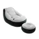 [特價]INTEX《懶骨頭》單人充氣沙發椅附腳椅-灰色(68564)