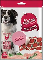 Meat Delites Chicken Jerky Sushi Dog Treat, 100G, Real Meat, Great Source of Protein, Tartar Control, Suitable for All Dogs
