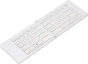 Foldable Bluetooth Keyboard, Wireless Folding Keyboard Rechargeable for Android for Win, Portable Ultra Slim Magnetic Keyboard for Office Business Travel (White)