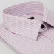 【金安德森】粉色條紋黑釦窄版短袖襯衫