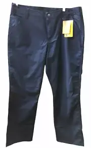 Carhartt Men's Rugged Flex Original Fit Pants Navy Flat Front Size 16 Short