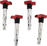 06E905115 4pcs/set Ignition Coil 06E905115E Compatible For VW And Touareg A4 S4 A5 A6 S6 Alroad A7 A8 Q5 Q7 R8 2.8 3.0 3.2 V6 4.2 V8 5.2(4 pcs-01)