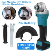 125mm Brushless Cordless Angle Grinder Body Only For Makita 18V Li-ion Battery