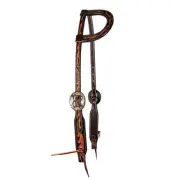 Prof's Choice Floral 1 Ear Headstall with M3 Buckle