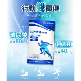 【悠活原力】悠活關健複方膠囊UC-II+玻尿酸 5瓶組(30粒/盒)