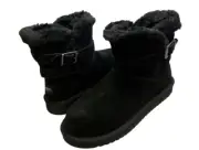 R2B4 Koolaburra by UGG Delene Mini Black Suede Booties Women's 6M