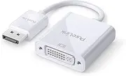 PureLink DisplayPort to DVI Adapter, 1920 x 1200 WUXGA Resolution, 4.95 GB/s Bandwidth, Gold-Plated Contacts, 0.15 m, White