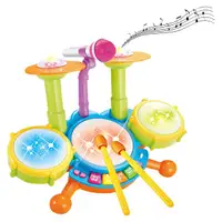 在飛比找蝦皮商城優惠-音樂鼓 兒童爵士鼓 電動燈光益智玩具 雪倫小舖