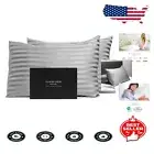 Good Housekeeping Approved 30mm Silk Pillowcase Set, King Size, 2 Pack in Silver