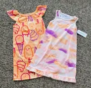 NWT Two Girl's Size 2/3A Carter’s Ice Cream Print Nightgowns