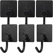 6pcs hooks for hanging towels clothing hooks wall hooks for hanging hat hooks metal hook coat hooks Adhesive hook sticky hook wall mount clothes hook Stainless steel Wall-mounted