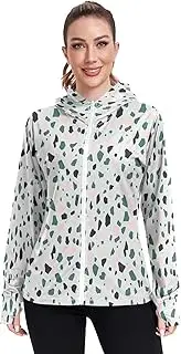 [RPLIFE] Trendy Terrazzo Dots Sun Protective Shirts, Upf 50+ Hiking Hoodie Women, S-XXL
