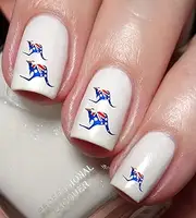 I Love Australia & Aussie Kangaroo Nail Art Decal Sticker