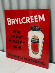 BRYLCREEM METAL HEAVY DUTY SIGN 380 MM X 380 MM