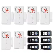 Wireless Door Sensor Remote Control Range 20m Door Gate Entry Chime Alert 6 Pack