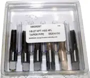 6 Pcs. Standard Tool Made in USA 1/8-27 HSS NPT Taper Pipe Taps