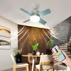 E27 Socket White Ceiling Fan Dimmable 14W LED for Porch Office Garage Restaurant