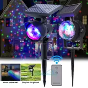 Christmas Outdoor LED Laser Star Projector Light Garden Landscape Lamp w/ Solar