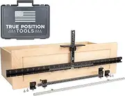 True Position Tools MAX Cabinet Hardware Jig - Install Long Pulls and Shelf Pin Holes - Made In USA - Hand Calibrated by