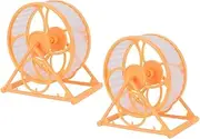 Happyyami 2Pcs Hamster Wheel Quiet Exercise for Guinea Pigs Mice and Hedgehogs Animal Running Wheel for Active Play and Fitness Fun Pet Activity Accessory