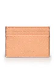 Salmon Pink Leather Cardholder