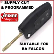Flip KEY Cut + Programmed Suitable for Ford BA Falcon FPV XR6 & SX Territory