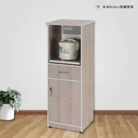 在飛比找momo購物網優惠-【Miduo 米朵塑鋼家具】1.5尺一門一抽一拉盤塑鋼電器櫃