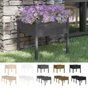 1/2x Solid Pinewood Garden Planter Patio Raised Bed Box Multi Colours vidaXL