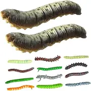 Generic 20pcs Model Worms Remote Lizard Fake Rabbits Worm Farm for for Fake Spiders Rubber Party Favors Figures Crawler Gecko Plastic