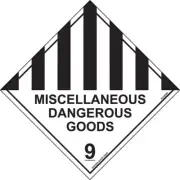 Miscellaneous Dangerous Goods 9 Hazchem Warning Safety Sign 270x270mm Poly