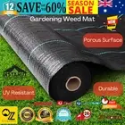 Instahut 3.66x 50m Weed Mat Matting Control Weedmat Woven Fabric Plant Cover NEW