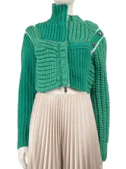 Green Wool Chunky Knit Jumper