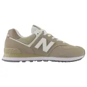 Mens New Balance 574 Light Mushroom/ White Athletic Shoes