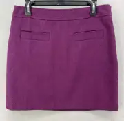 NWT Ann Taylor Loft Skirt Women Sz 10 Wine Pockets Lined Side Zip Career