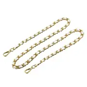 Purse Chain Strap, 47" Purse Strap Shoulder Bag Replacement Strap(White+Yellow)