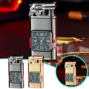Windproof Vintage Watch Lighter Bezel Jet Flame Torch Refillable Butane Lighters