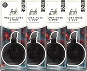 Frsh Scents Paper Velvet Rose and Oud Luxury Air Freshener (Pack of 4)