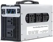 3000W Pure Sine Wave Inverter, Car Power Inverter 12V 24V 48V 60V 72V to 120V/220V AC Converter for RV, Truck, Solar, Outdoor with 5 AC, 5V 2.1A USB,72v to 220v