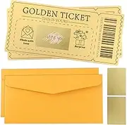 Golden Travel Ticket Scratch-off Cards with Envelope