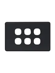 Lucci Power Ion 6 Gang Plate Only in Black