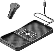 Wireless car Charger Charging pad 15W Fast Wireless Phone Charger Non Slip FastCharger for car Cell Phone Cordless Charging mat Compatible with iPhone 16/15/14/13/12 Pro Max,Samsung S23 S22 S20(S13)