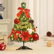 With LED Light Tabletop Xmas Tree Desktop Pine Christmas Tree Party Gift