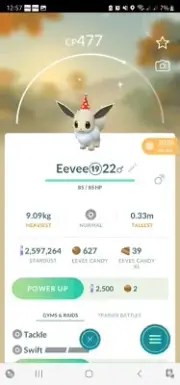 Shiny Eevee ( Party Hat ) Pokemon Trade Go