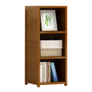 Bamboo Adjustable Shelf Bookcase Display Storage Rack Stand Livingroom Bedroom