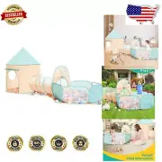 3-Piece Kids Play Tent: Fun Space Theme with Tunnel & Ball Pit for Active Play
