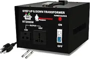 2000 Watt Heavy Duty Step Up/Down Voltage Transformer Converter - Step Up/Down 110/120/220/240 Volt - 5V USB Port - CE Certified [3-Year Warranty]