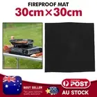 MODIGT 30x30cm Fireproof Firepit BBQ Grill Smoker Wood Burner Stove Floor Mat AU